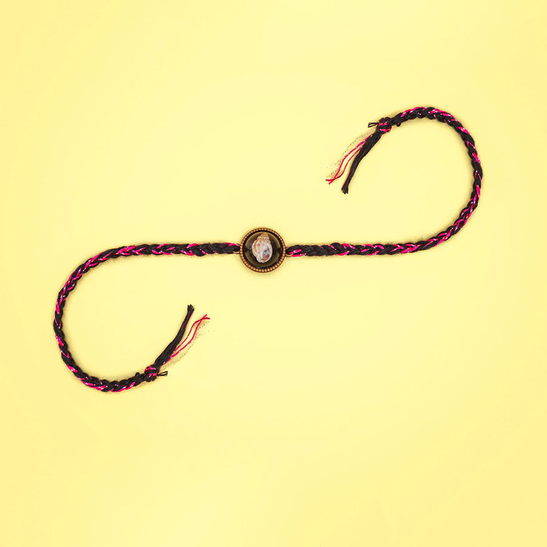 Handcrafted Bio Resin Shell Rakhi