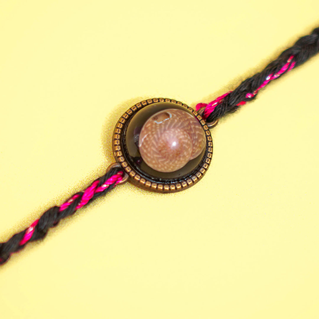 Handcrafted Bio Resin Shell Rakhi