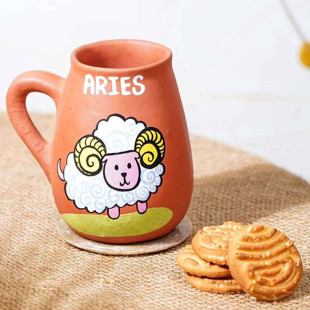 Aries | Personalized Hand-painted Zodiac Sign Terracotta Mug