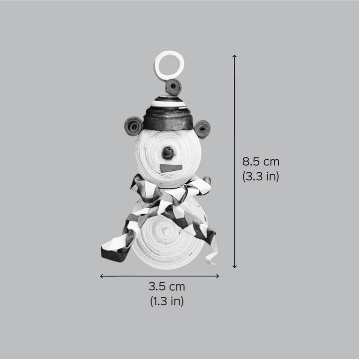 Handmade Snowman Paper Quilling Ornament For Christmas Tree Decoration
