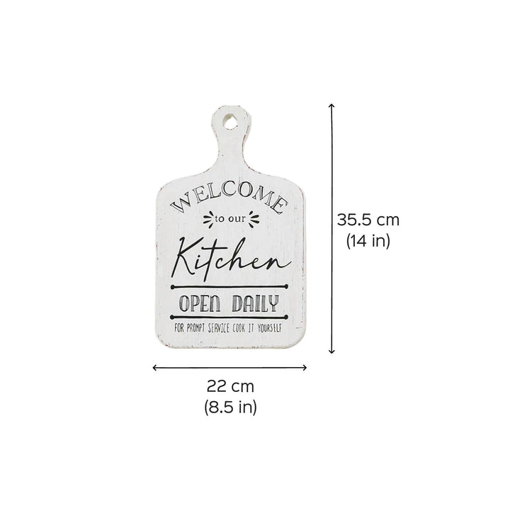 Handmade "Welcome To Our Kitchen" Wooden Chopping Board Signage