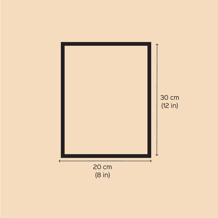Personalized Woodzzle Theme Wooden Nameplate - Dimension Chart Showing Height Width