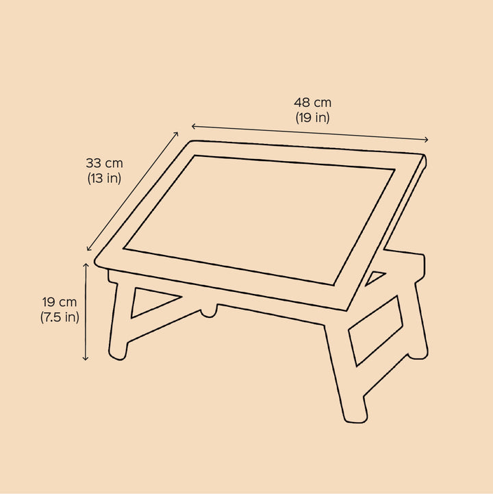 Personalized Enchanted Garden Theme Wooden Foldable Desk