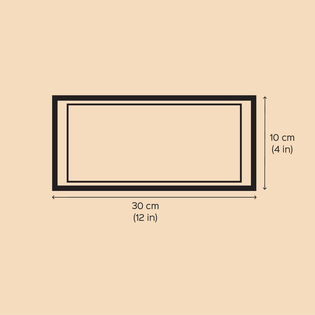 Personalized Engraved Rectangle Minimalist Stainless Steel Name Plate