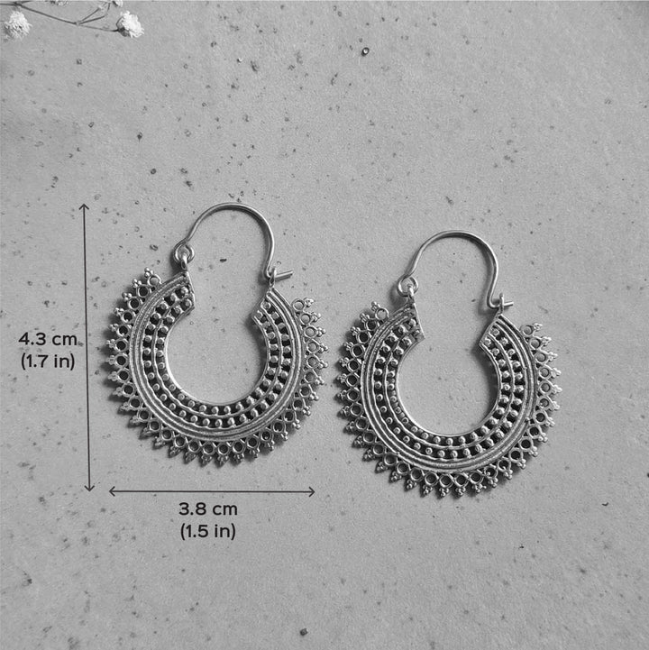 Handmade Mila Hoops Brass Earrings