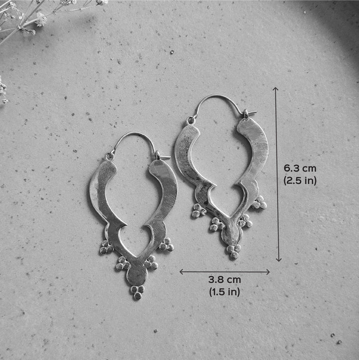 Handmade Aurora Hoops Brass Earrings