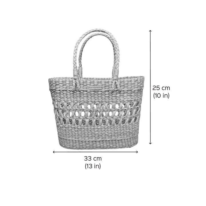Handmade Water Reed Beach Tote Bag