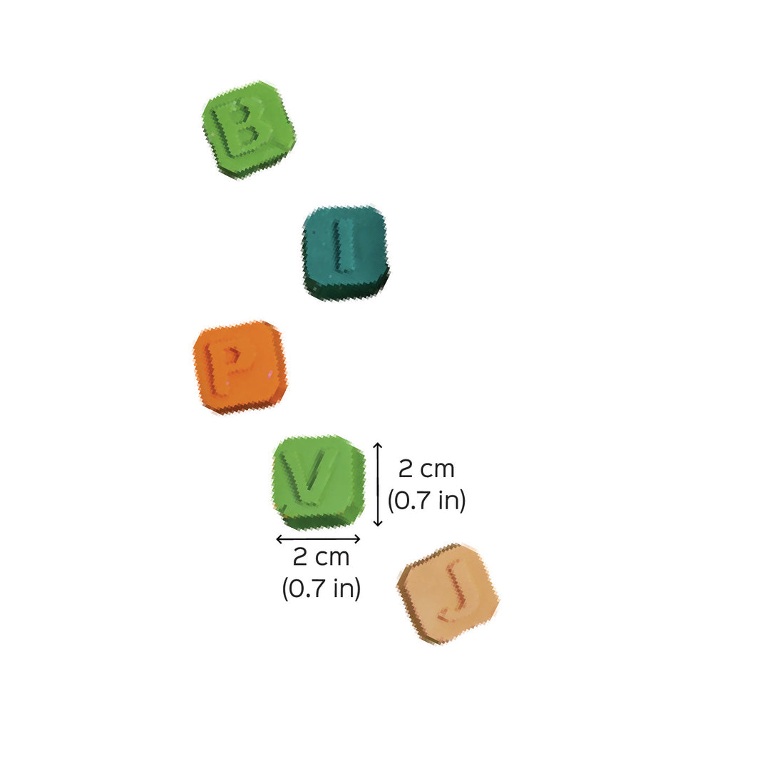 Handmade Non-Toxic Scrabble Crayons | Set Of 30