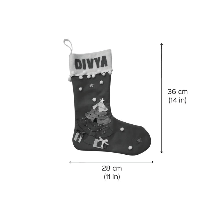 Personalized Felt Tree Christmas Stocking