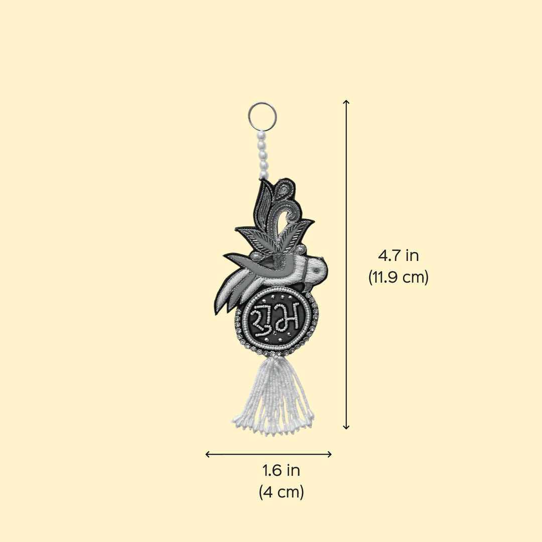 2 Pc | Handmade Beaded Parrot Shubhlabh Hanging