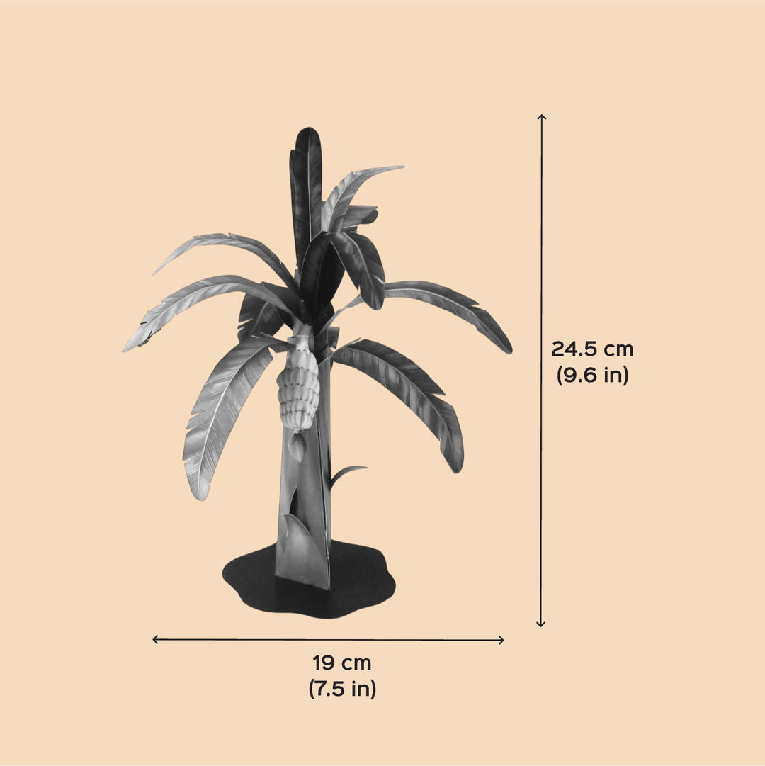 Handmade Printed Banana Trees Paper DIY Decorative Plaque | Set Of 2