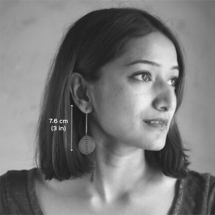 Statement Modern Linear Paddle Hooks Brass Earrings