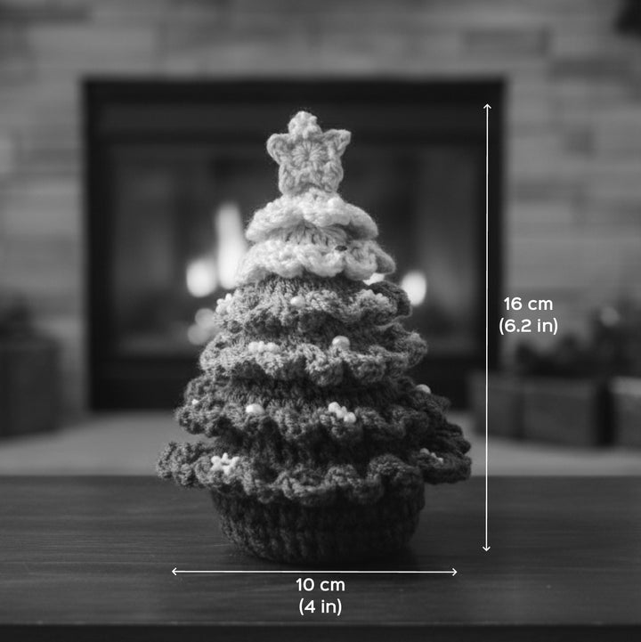 Handmade Crochet Christmas Tree For Table Decoration