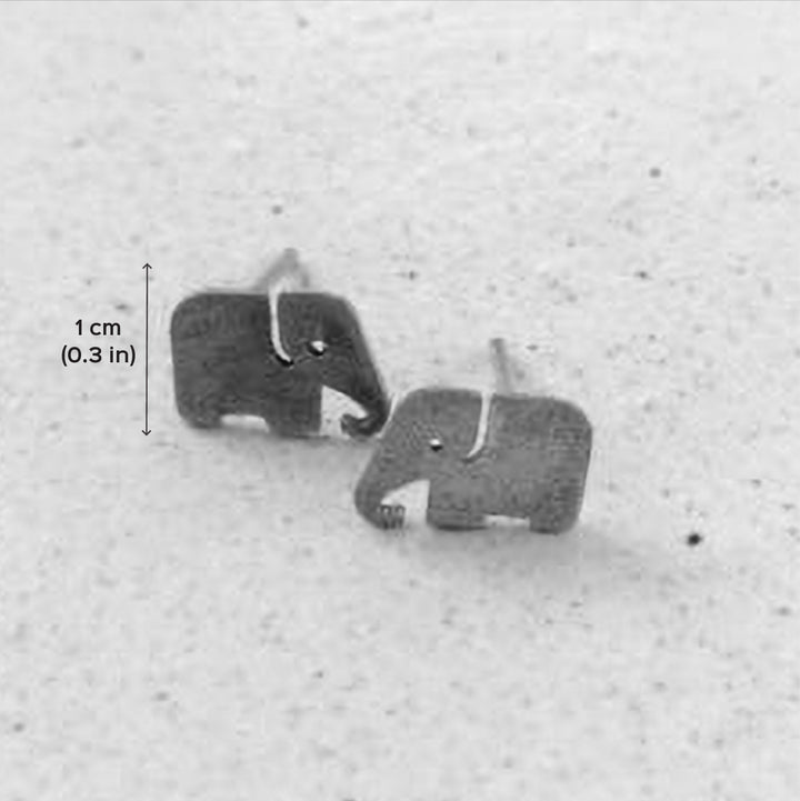 Modern Ellie The Elephant Copper Stud Earrings