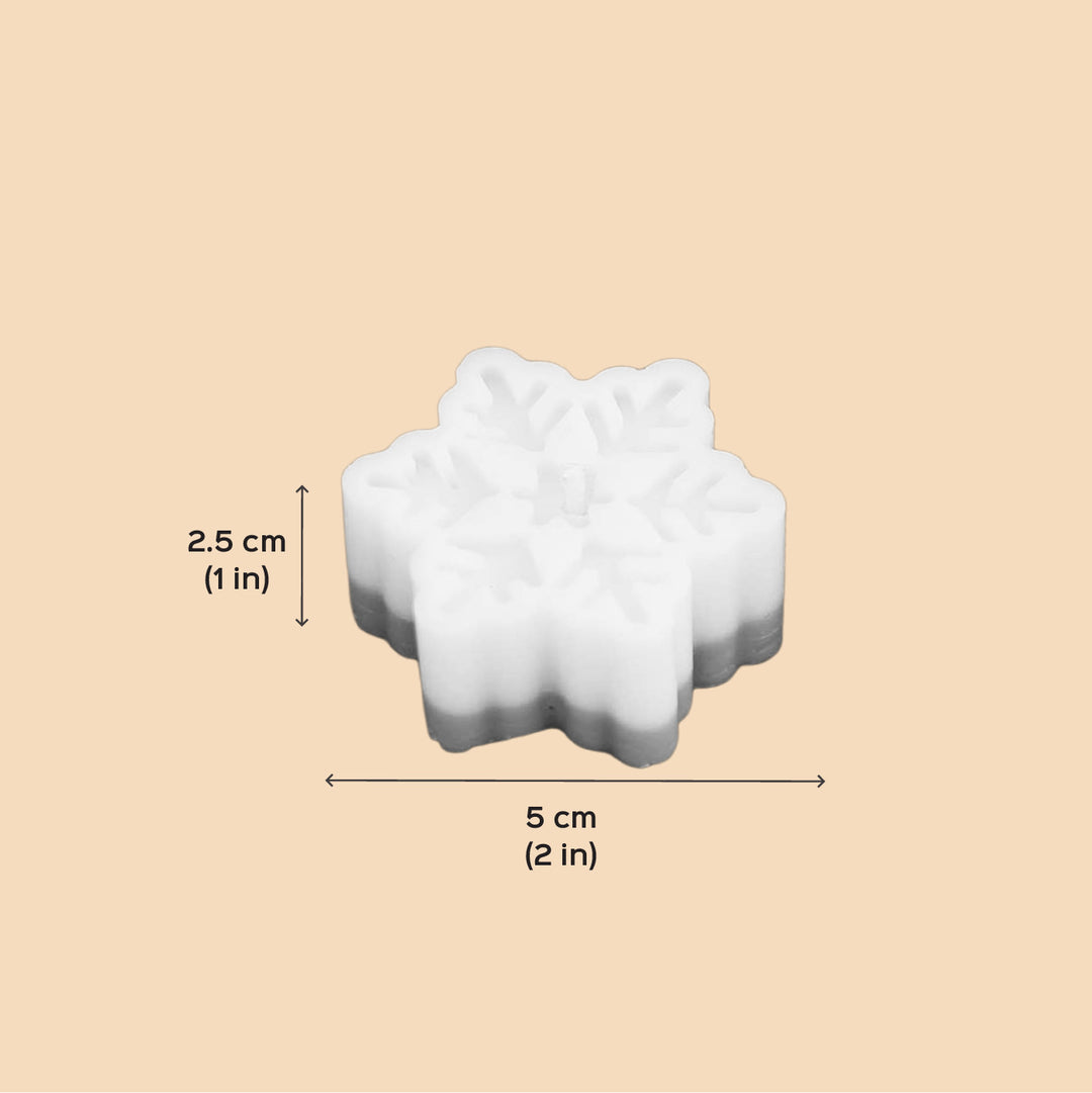 4 Pc | Handmade Snowflake Soy Wax Candles
