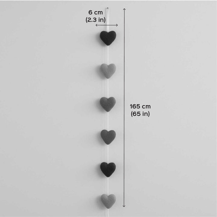 2 Pc | Handmade Blue & White Hearts Felt Garland/Hangings