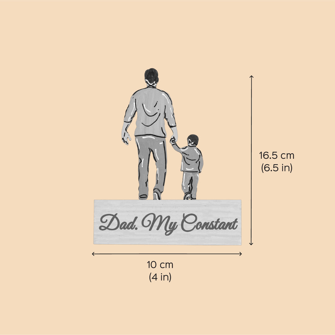 Personalized Walking Together Theme MDF Wood Fridge Magnet For Fathers