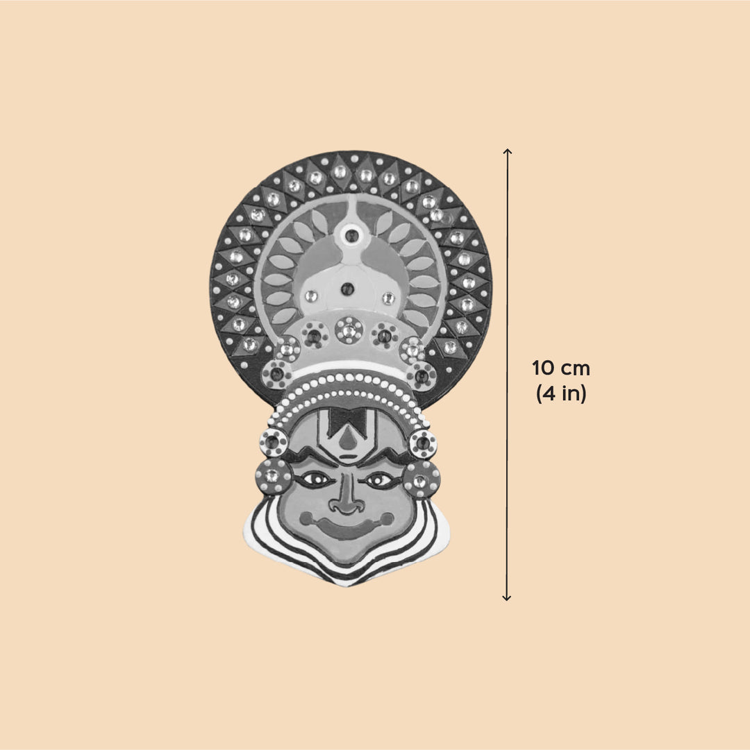 Handcrafted Kathakali Theme Wooden Fridge Magnet