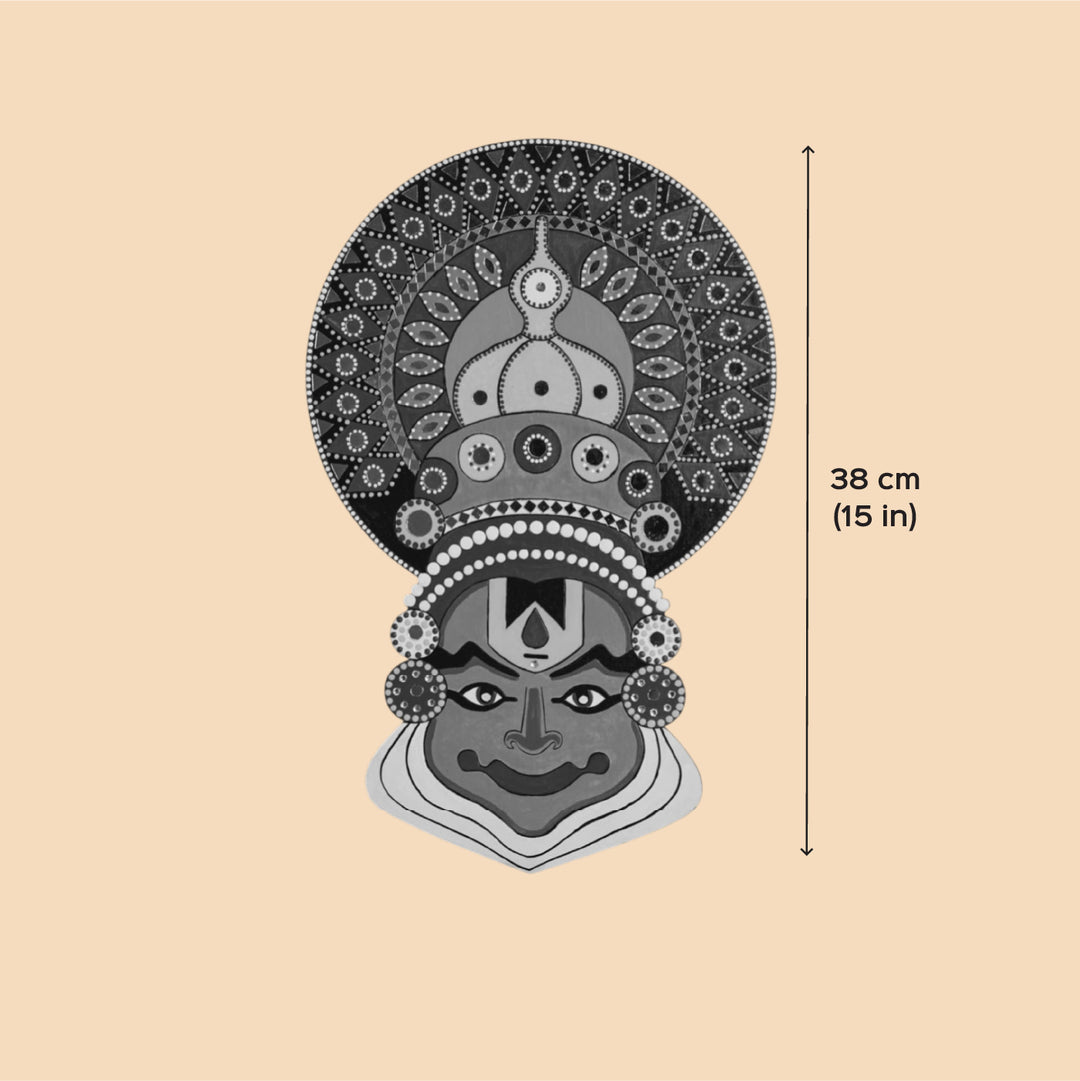 Handcrafted Kathakali Theme Wooden Wall Decor