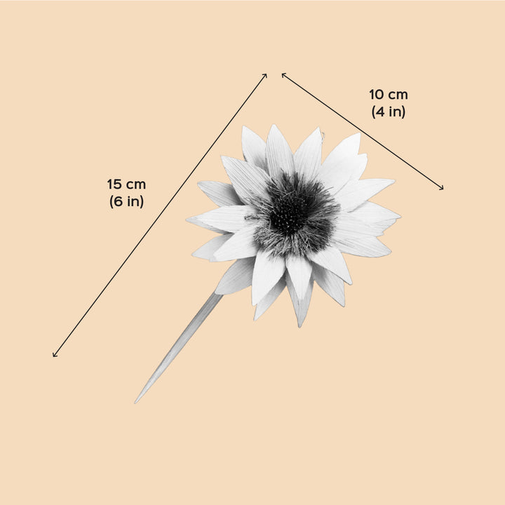 Handmade Hibiscus Design Bamboo Bunstick