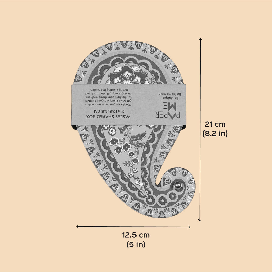 Handmade Paisley Shaped Paper Gift Box