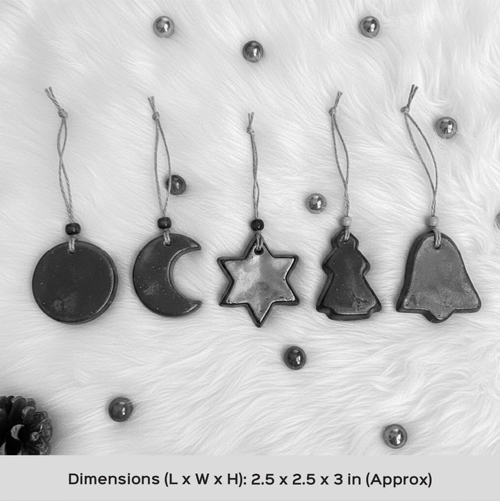 Handmade Midnight Whimsy Ceramic Ornament For Christmas Tree Decoration