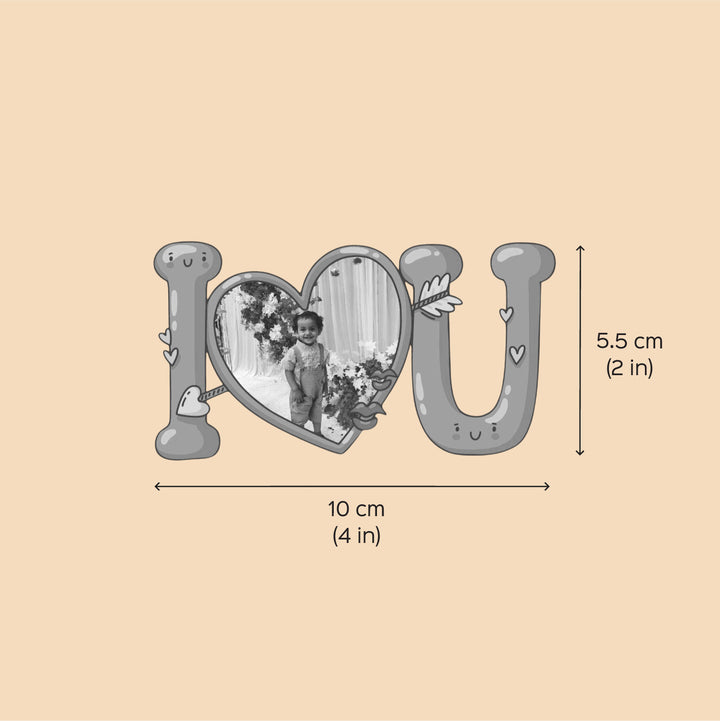 Photo Personalized "I Love You" Wooden Fridge Magnet