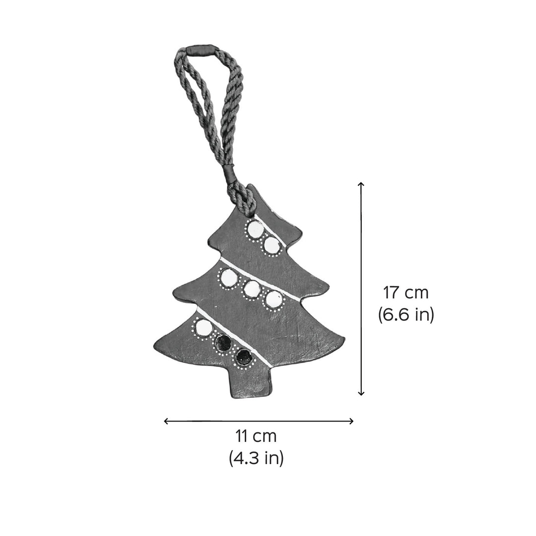 Handmade Green Terracotta Ornaments For Christmas Tree Decoration