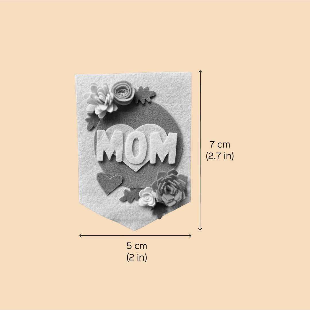 Handmade Floral Theme "Mom" Felt Party Decor