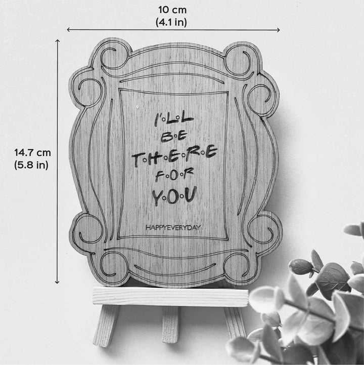 Engraved “I’ll Be There for You” Wooden Greeting Card
