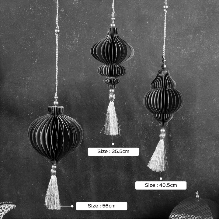 3 Pc | Handmade Eid Ornament Paper Hanging
