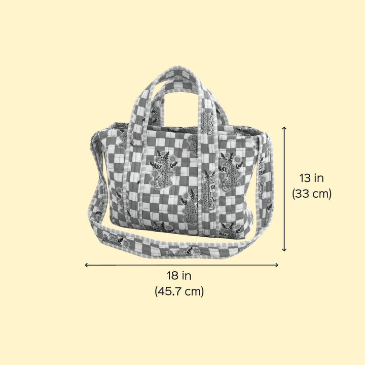 Personalized Blue Cats Diaper Bag With Stroller Straps