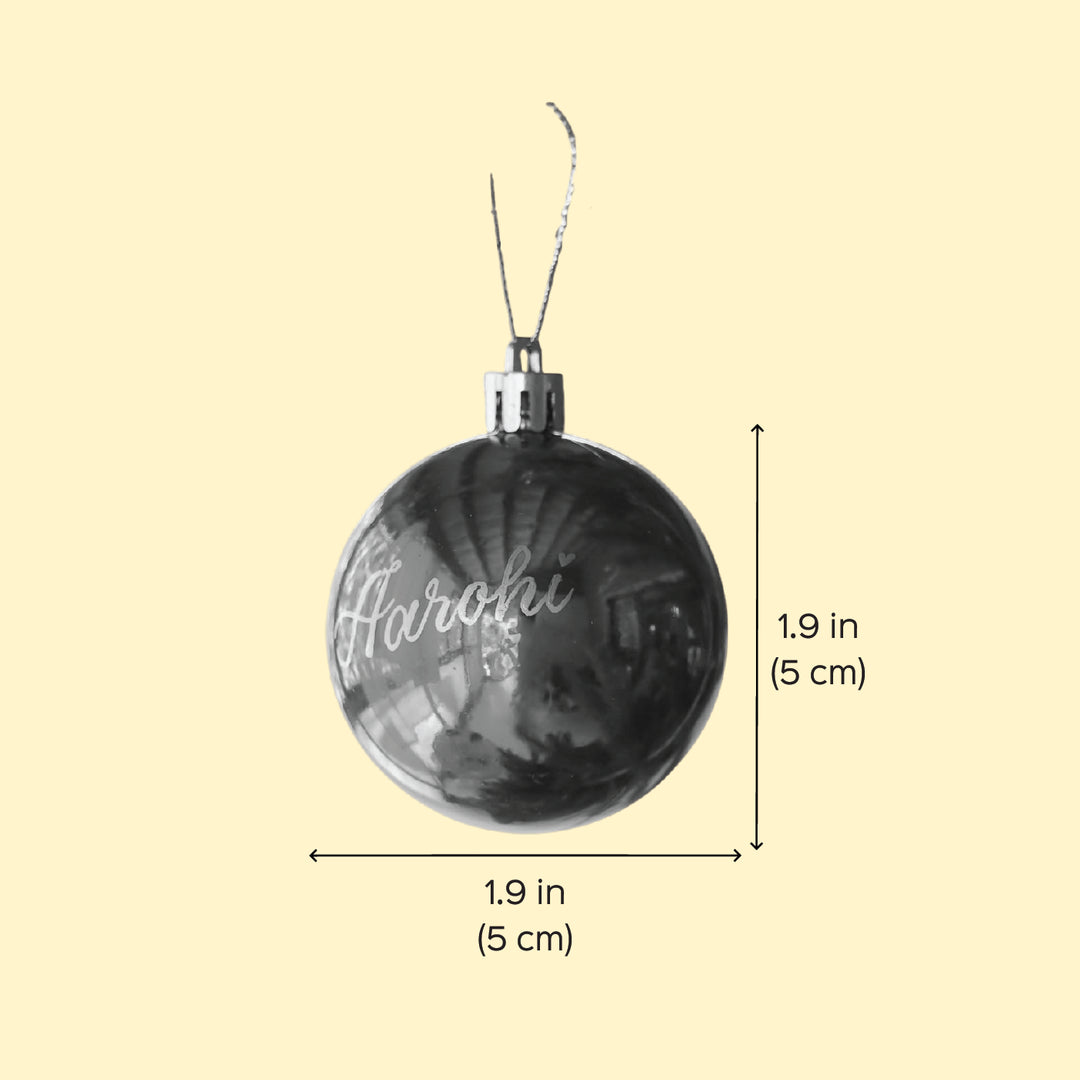 Personalized Red Bauble Christmas Ornament