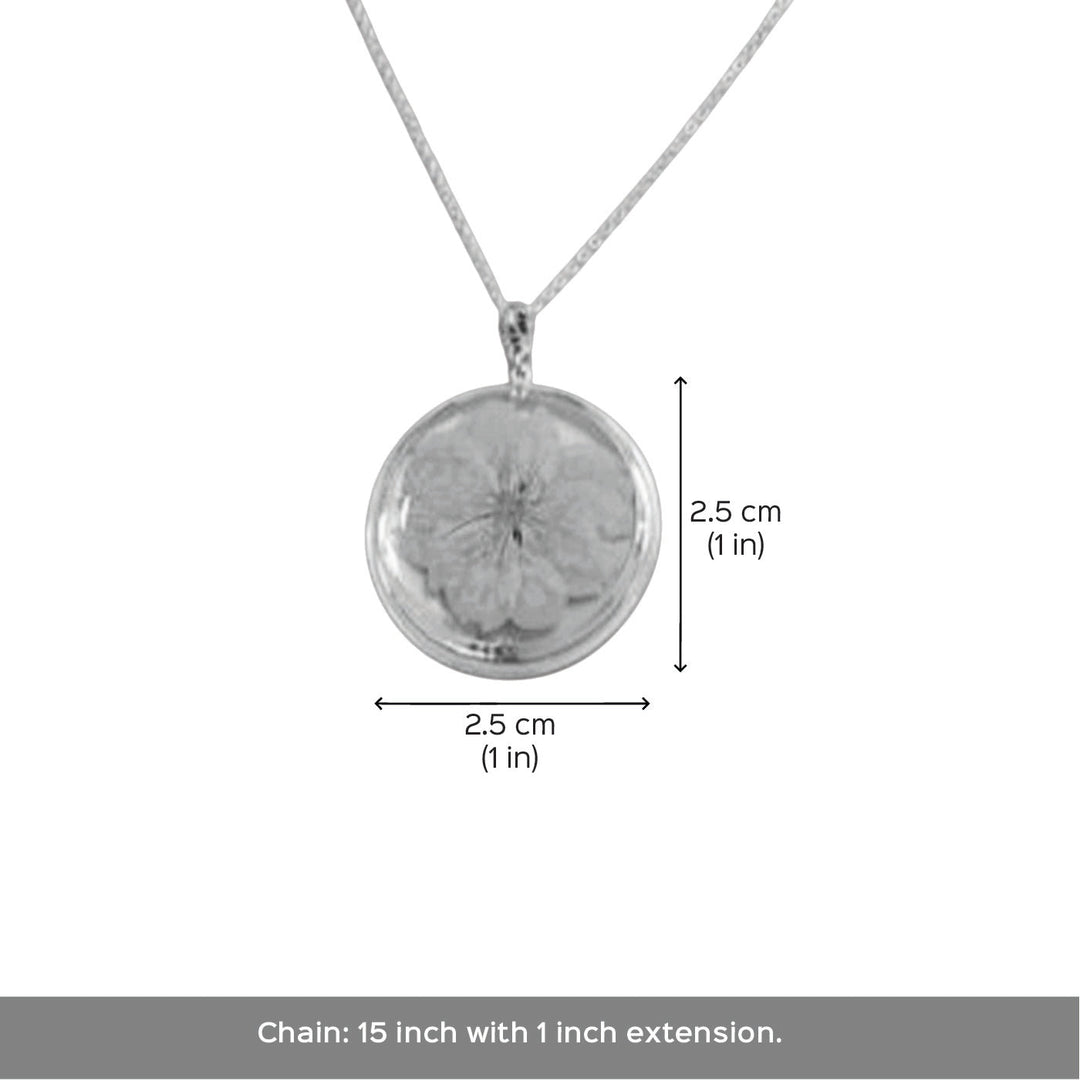 Handmade Preserved Flower White Daisy Brass Necklace