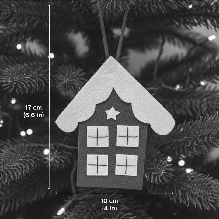 Handmade Felt Gingerbread House Christmas Ornaments