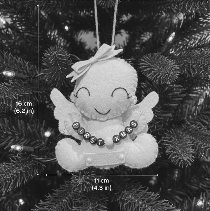 Handmade Felt My First Christmas Angel Christmas Ornament