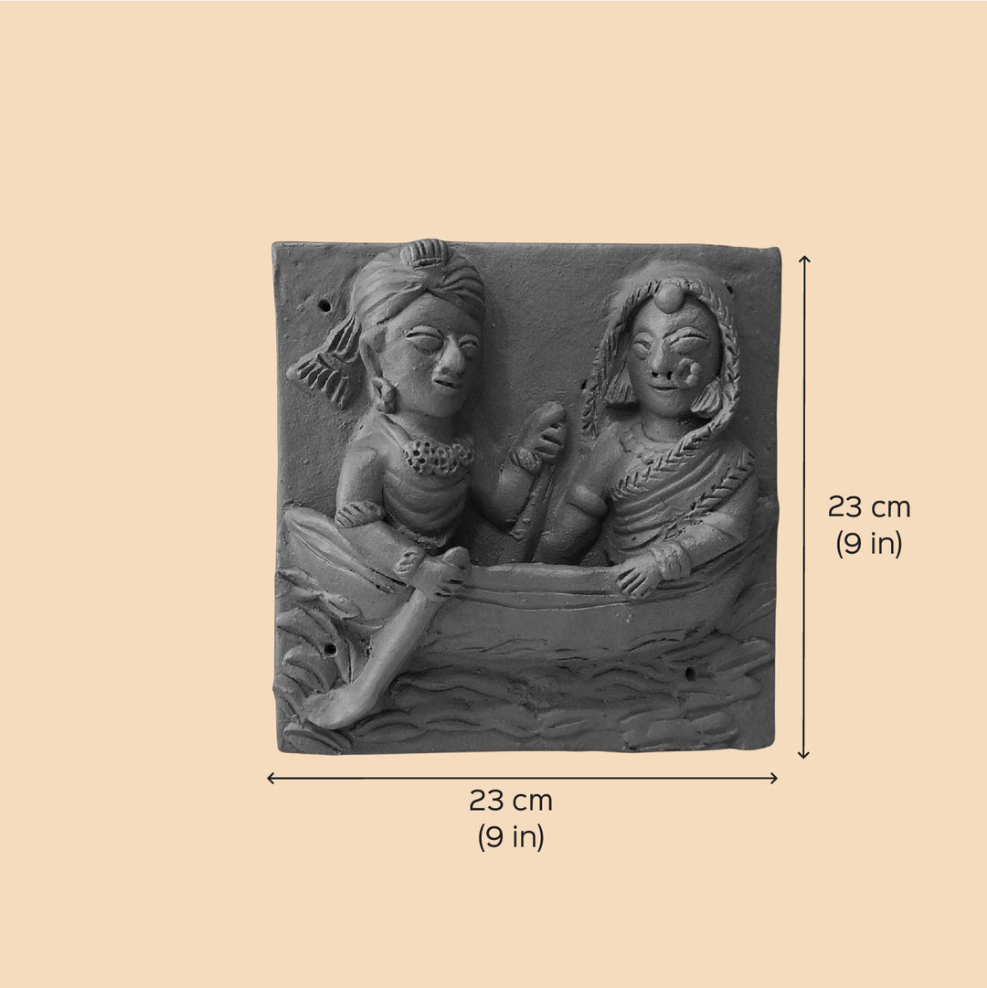 9 x 9 Inch | Rajasthan Camel | 3D Handmade Terracotta Molela Mural Wall Art Tile