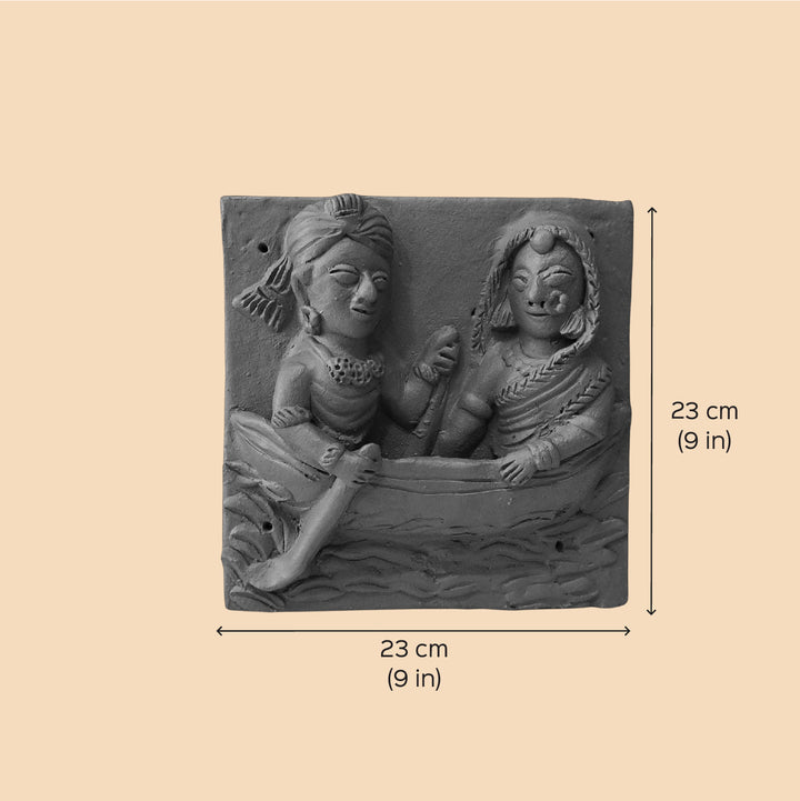 9 x 9 Inch | Rajasthan Camel | 3D Handmade Terracotta Molela Mural Wall Art Tile