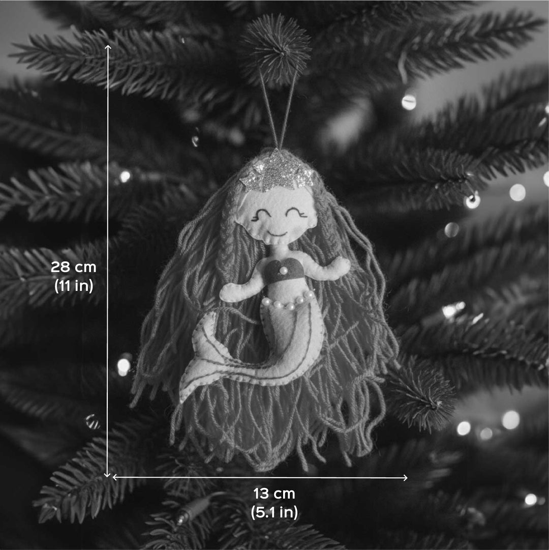 Handmade Felt Fairy Mermaid Christmas Ornaments