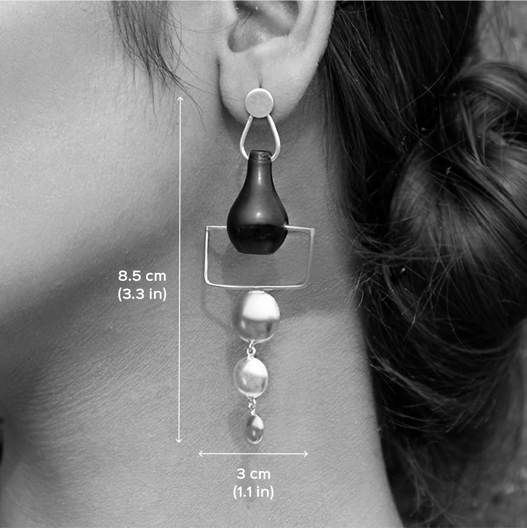 Statement Handmade Pot Design Long Earrings | 22K Gold Plated