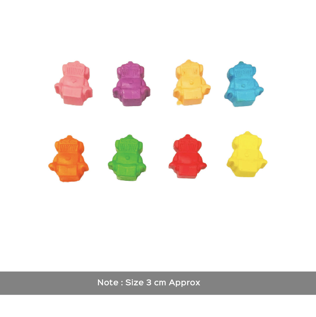 Handmade Non-Toxic Mini Robot Crayons | Set Of 8