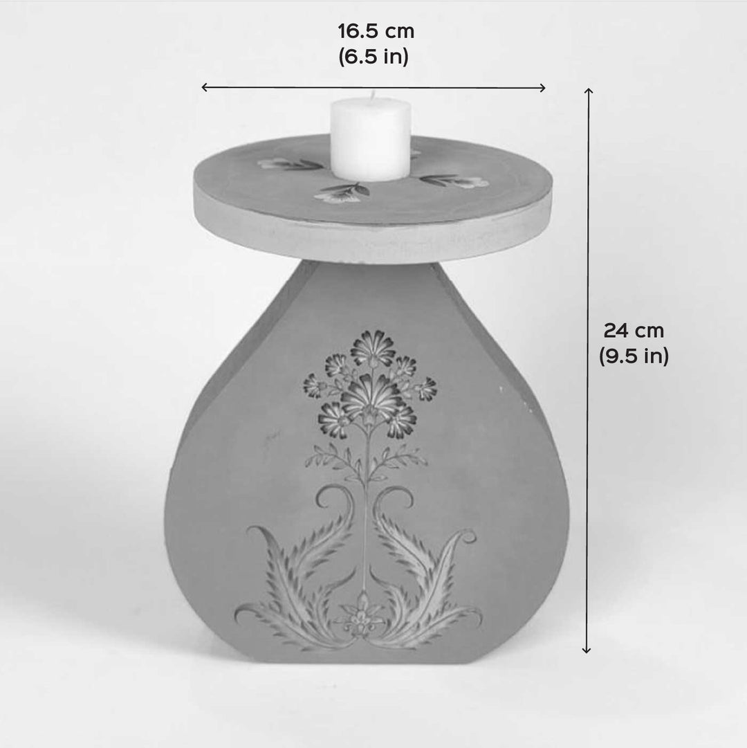Hand-Painted Shuk Wooden Candle Holder