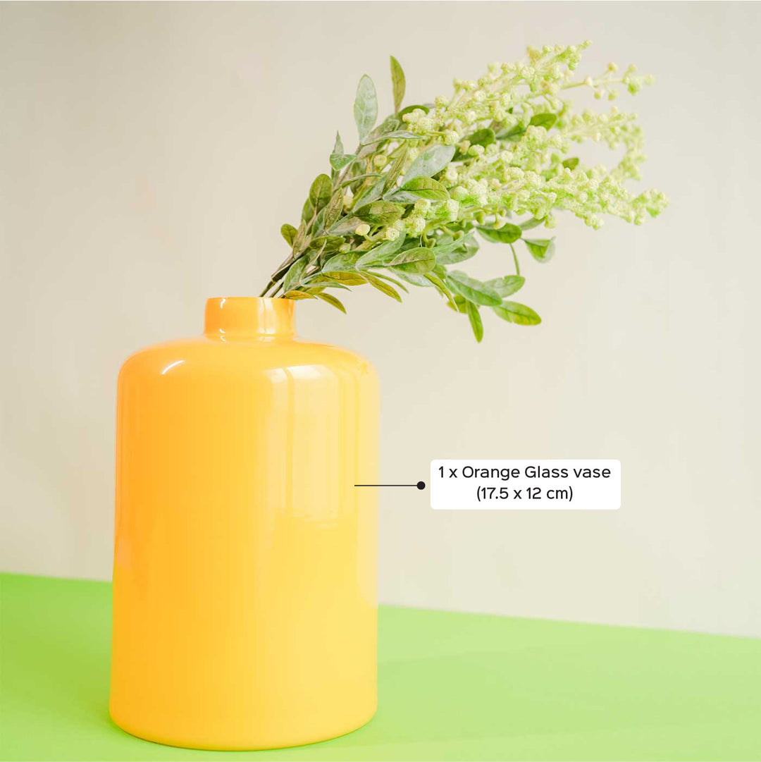 Art Deco Orange Glass Vase