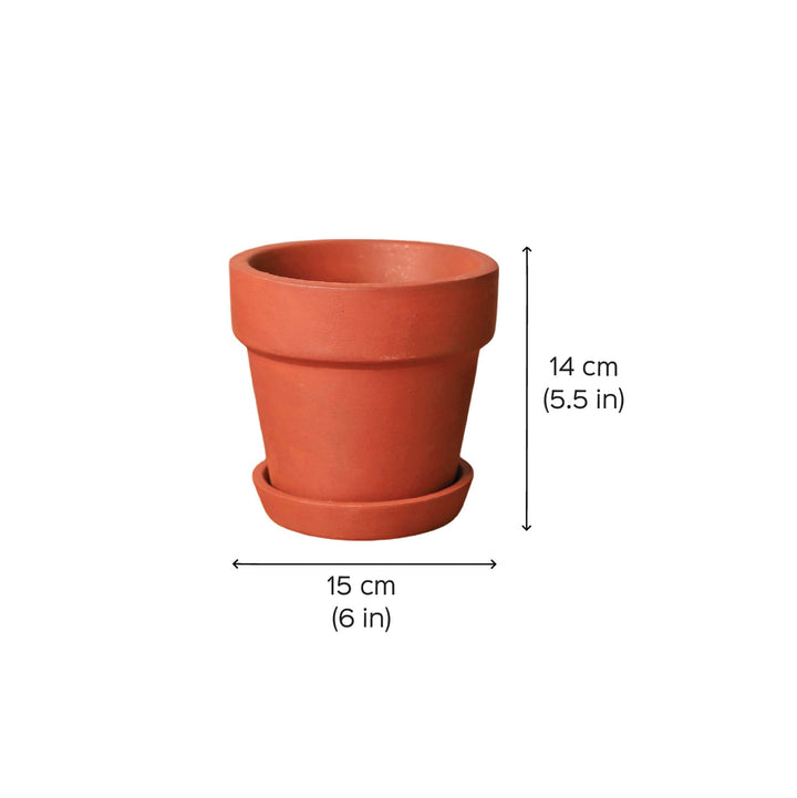 3.5 Inches | Handmade Small Cone Shaped Terracotta Planter Pots | Set Of 4