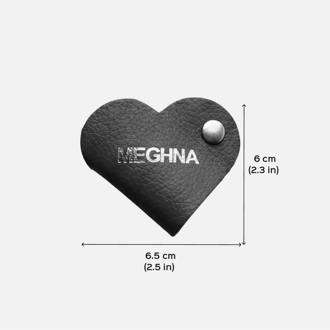Heart Shaped Red Leather Personalized Cable Manager