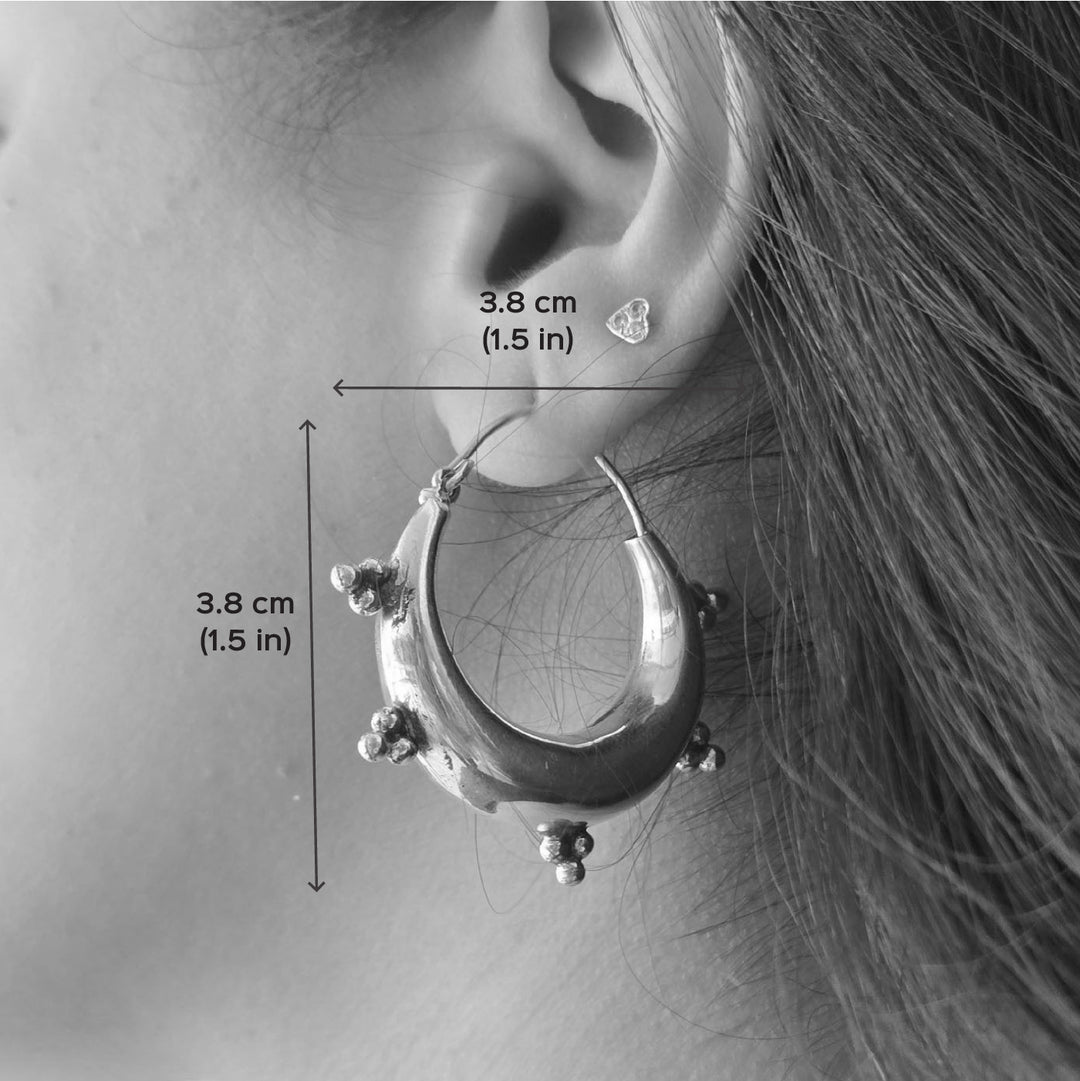 Handmade Rachel Hoops Brass Earrings