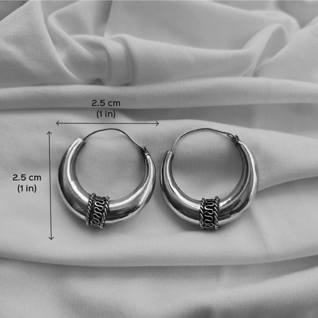 Handmade Hannah Hoops Brass Earrings