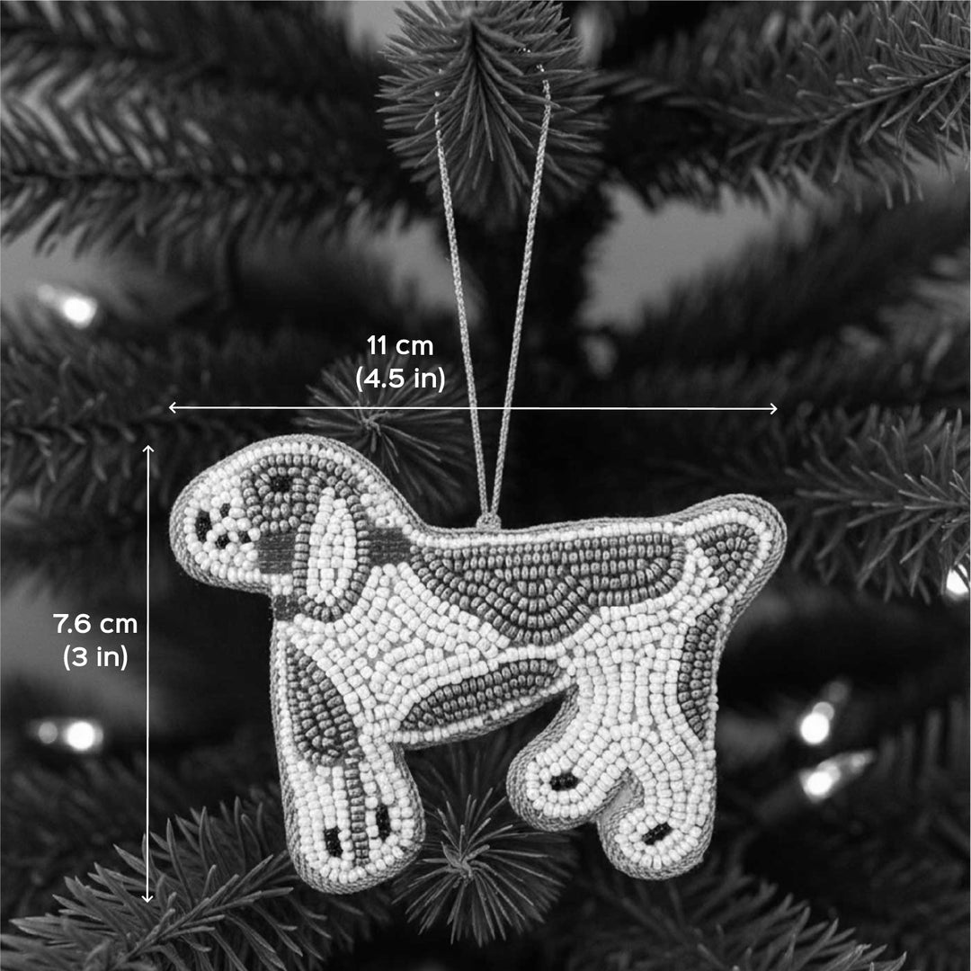 Corgi Dog Beaded Premium Zardozi Ornament