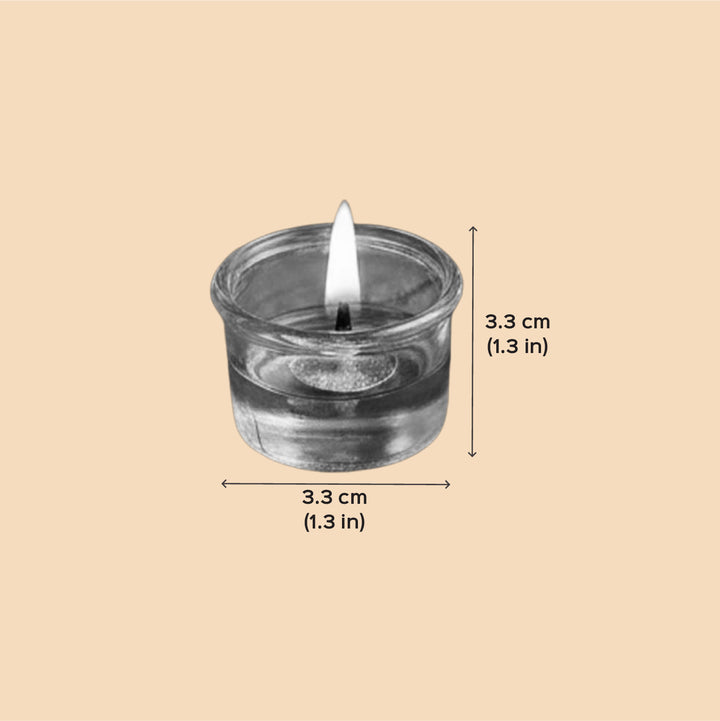 6 Pc | Noore Design Glass Diyas