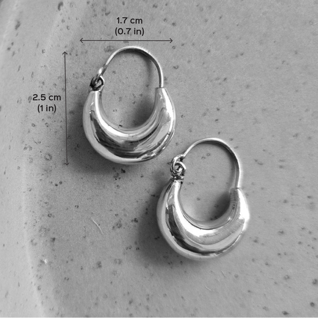Handmade Lavanya Hoops Brass Earrings